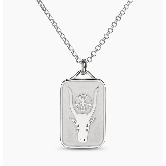 Vigor and Inward Connection Bull Rectangular Pendant