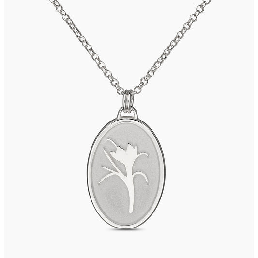 Abundance and Growth Oval Saffron Pendant