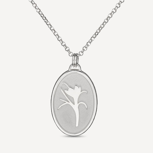 Abundance and growth oval pendant
