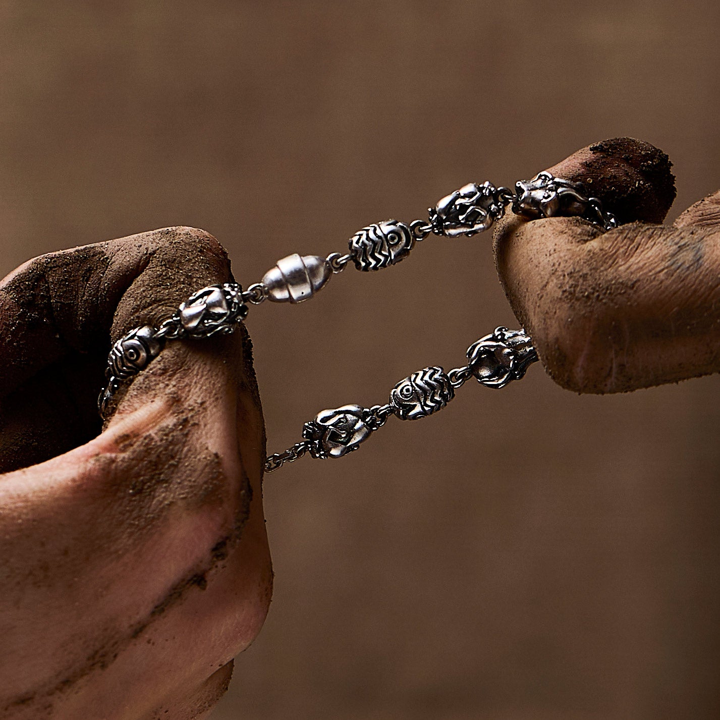 Beaded Bracelet, 925 Silver